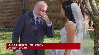 Dad walks nearly 30 miles through flood debris to walk daughter down the aisle