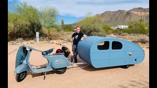 Thanksgiving Dinner in the Vespa Camping Trailer! "CC" for full commentary