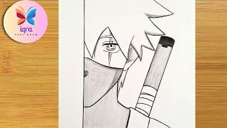 How to Draw Anime Ninja (kakashi) pencil Sketch || Easy Anime Drawing for beginners || Anime Sketch