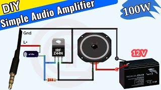 Audio amplifier circuit using 1 mosfet transistor