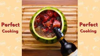 Beef Stew with Wine in a Watermelon #shorts​ #yumupfood