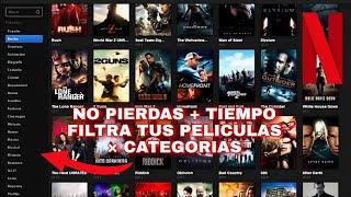 COMO BUSCAR PELICULAS POR CATEGORIAS EN NETFLIX