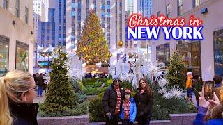 NEW YORK Christmas Joy  Holiday Season in Manhattan  Walking Tour 4K