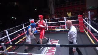 Ultimate White Collar Boxing Liverpool. Dylan Haughey (red) v Joe Mulholland  (Blue) 22.06.24