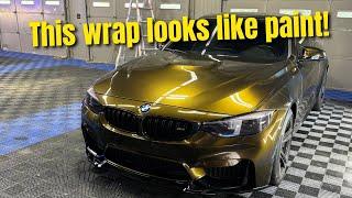 Wrapping my BMW M4 in Inozetek Midnight Gold