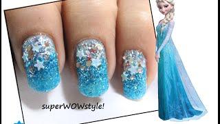 Glitter Winter Nails  |   DIY Elsa Frozen Nail Art