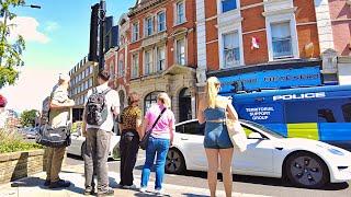 Hammersmith Station to Shepherd's Bush Station walking tour | London Walk 4K