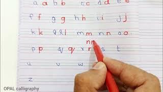 English Handwriting | small Alphabet letters | pre_workshop test