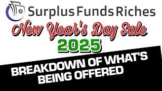 Surplus Funds New Year's Sale - Breakdown of Offerings