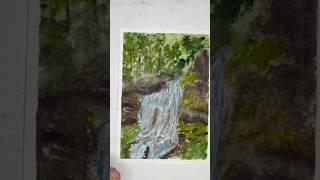 Paint a waterfall in watercolor with me - inspired by my plein air of Dry Falls  #watercolor