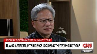 NVIDIA CEO Returns on Quest Means Business, CNN