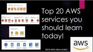 Top 20 AWS services you should learn today #aws #awscertified #awscommunity