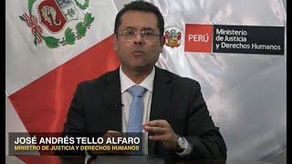 Mensaje del ministro de Justicia y Derechos Humanos Jose Tello Alfaro en la presentación del Informe