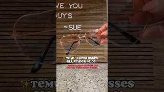  CHEAP TEMU sunglass haul links in description  #temuoff #temuhaul