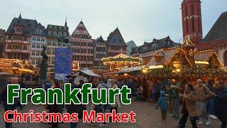 Frankfurt Christmas Market 2024 Walking Tour - Germany Afternoon & Evening in 4K