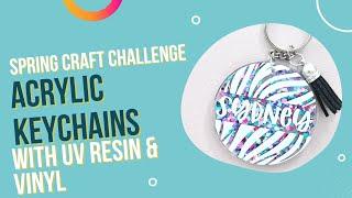 How To Make Acrylic Keychains with Glitter & UV Resin