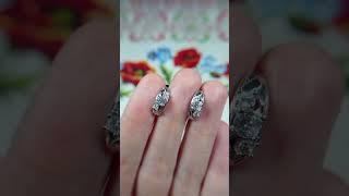 Серебряные серьги с фианитами
