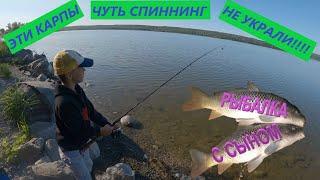 Дикий клев карпа на самодельную снасть ! Рыбалка в Канаде Rock Lake Manitoba carp fishing !