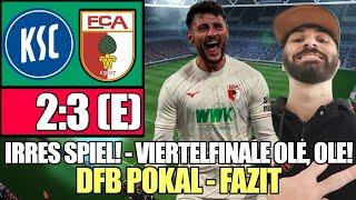 KSC VS. FCA (2:3 n.E) | IRRER POKALKRIMI IM WILDPARK - ICH KANN NICHT MEHR! | DFB POKAL ACHTELFINALE