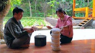 A perfect day for DAU & TU: Harvesting and salting vegetables, Delicious yam for you guys