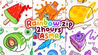 ASMR Rainbow Food Collection 2 hours and 30 minutes•iPad Talk Square Healing Video•rainbow asmr