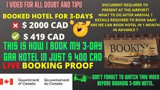 HOW TO BOOK A GOVT. AUTHORIZE HOTEL FOR 3-DAYS MANDATORY QUARANTINE IN CANADA IN JUST $400 CAD?