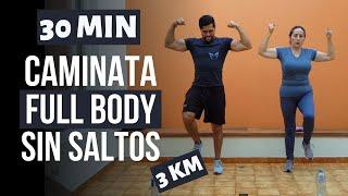 Caminata Full Body en casa // 3 km sin parar // Cardio sin saltos apto principiantes o sobrepeso