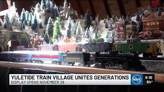 Southern Indiana man creates Yuletide train display for Yew Dell Botanical Gardens