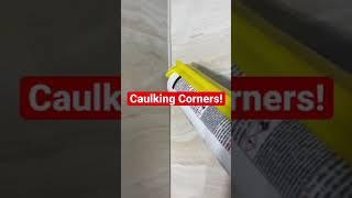 How to caulk tile corners. #shorts #youtubeshorts #diy