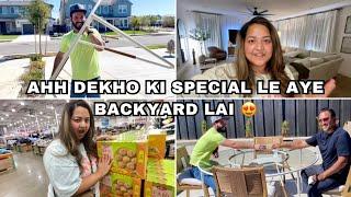 SEE WHAT WE BOUGHT FOR OUR BACKYARD || WAAH COSTCO VICH EHH INDIAN FOOD VI MILAN LAG GEYA ?? 