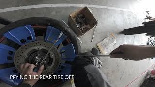 Motorcycle Tire Change