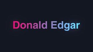 Donald Edgar Video Editing and Videographer Showreel  2023