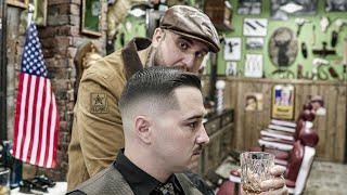  ASMR BARBER - US Army Skin Fade  Relaxing Haircut Experience