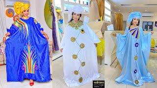 Mode Sénégalais 2023: Grand Boubou en Bazin Riche Getzner Senegalese | Maxi Boubou Styles