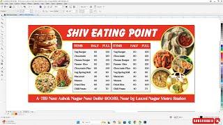 Restaurant Food Menu Card Design Design in CorelDRAW | Create Menu Card in CorelDRAW: Easy Tutorial