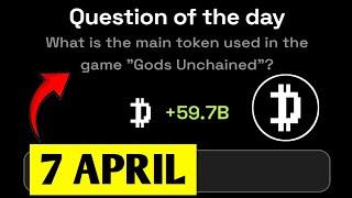 What is the main token used in the game "Gods Unchained"? | Dropee Question Of Day | 7 April
