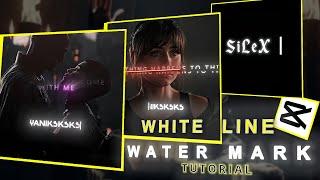 How to Make White Line Watermark on CapCut | Full Tutorial