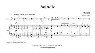 Bohm : Sarabande in G minor - Violin