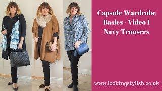 Capsule Wardrobe Basics -  Navy Trousers