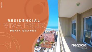 Viva Feliz 3 Dorms./1Suíte a partir de R$333mil - Vaga Dupla - Quadra da praia - Ocian, Praia Grande