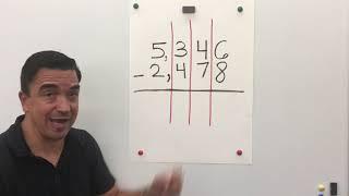 Subtraction: 4 Digit Numbers (with Regrouping) / My Growing Brain