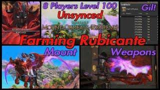 FFXIV: Rubicante Unsynced - 8 Player Mount Farm at Level 100 (Mount Ordeals Extreme)