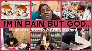 I'M IN PAIN, BUT GOD... MUST KEEP GOING, ER VISIT, FOLDING CLOTHES, ERRANDS, MICHAELS, TARGET