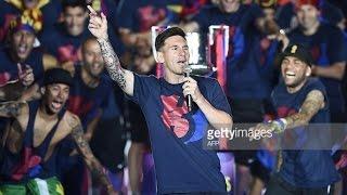 Barcelona 2015 Treble Celebration Speeches - English (Enrique, Xavi, Messi, Alves, Neymar)