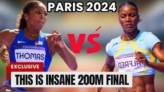 Epic Showdown!! Gabby Thomas Battles Julien Alfred in Women’s 200 Meters Final | 2024 Paris Olympics