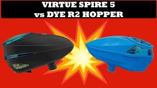 Virtue Spire 5 vs Dye R2 Electric Paintball Loader | Best Loader in Paintball? | Comparison Video