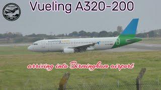 Vueling  Airbus A320-200 (EC-KDT) arriving into Birmingham Airport