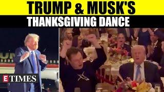 Donald Trump & Elon Musk Groove To 'YMCA' Song; Thanksgiving Dinner At Mar-a-Lago In Florida | WATCH