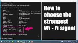 How to check WiFi signal strength and Bandwidth using Command Prompt CMD