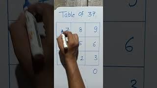table of 37 with trick | table trick of 37 #shorts #maths #tricks #table #trending